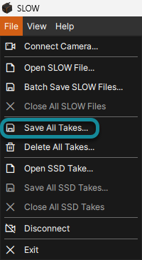 SLOW v11 File Menu Bar-Save All