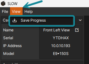 Save Progress-Menu Bar