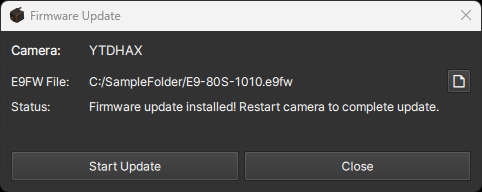 Firmware Update Complete