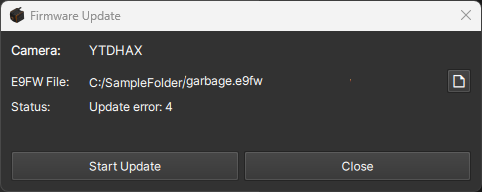Firmware Update Error
