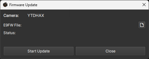 Firmware Update window